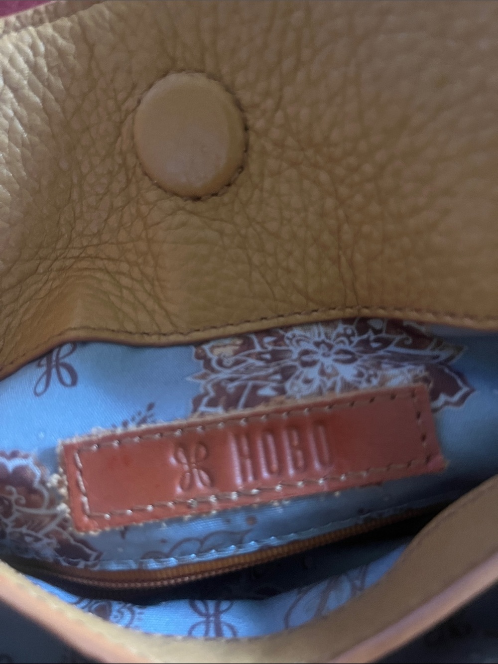 Hobo Birdy Leather Crossbody Bag Tan Cinnamon - Picture 3 of 9